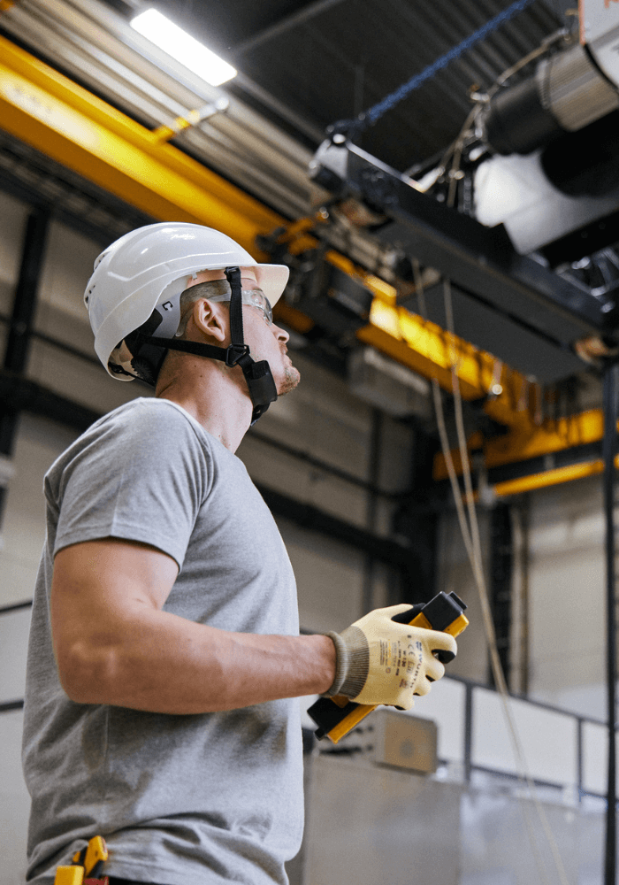  a man with a vr helment on his head